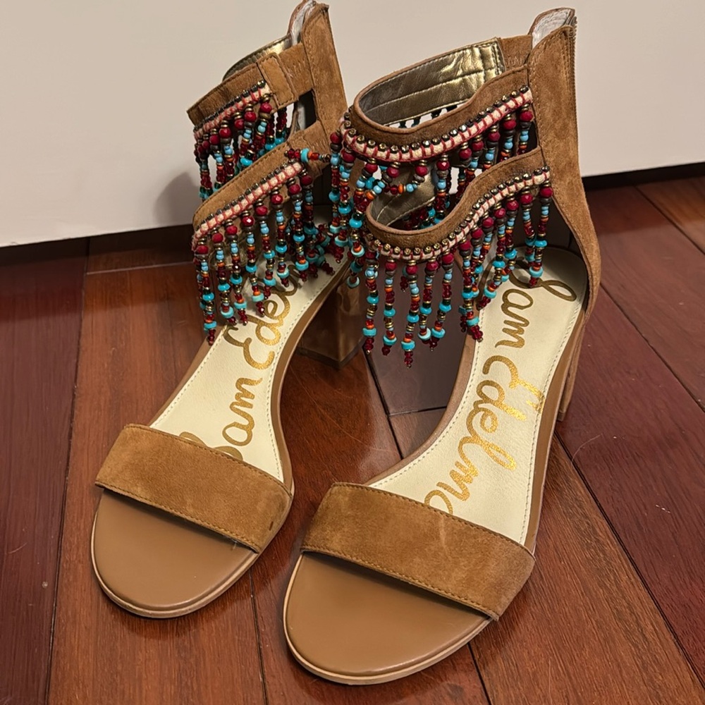 Sam Edelman unique beaded heels